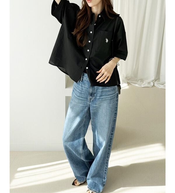 GeeRA（ジーラ）の「【ＵＳ．ＰＯＬＯ．ＡＳＳＮ】オーバーサイズ半袖シャツ（シャツ）」｜詳細画像