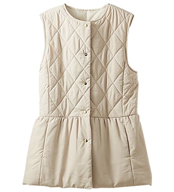 BELLUNA（ベルーナ）の「キルト切替ペプラムベスト（ベスト）」｜詳細画像