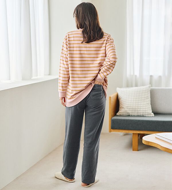 LAVIENNE（ラヴィエンヌ）の「肌側綿１００％あったかフリースボトム（その他パンツ）」｜詳細画像