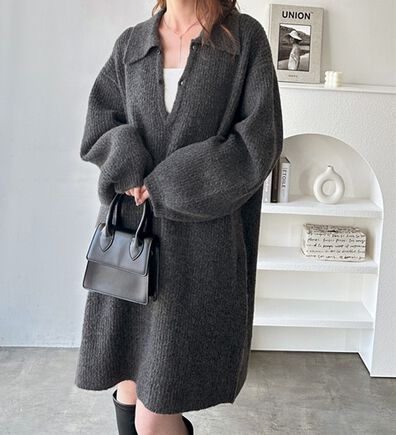 GeeRA（ジーラ）の「ポロ衿ミニニットワンピース（ニットワンピース）」