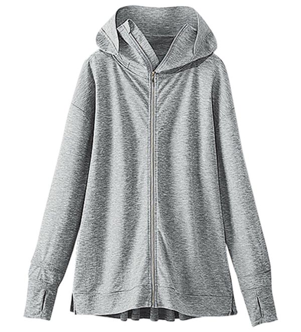 BELLUNA（ベルーナ）の「【接触冷感】絶対に焼けたくない！後プリーツＵＶパーカー（パーカー）」｜詳細画像