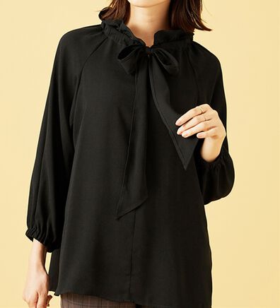 BELLUNA（ベルーナ）の「フリル衿ボウタイデザインブラウス（ブラウス）」