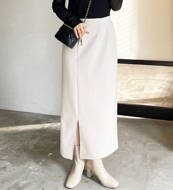 GeeRA（ジーラ）の「楽ちん！滑らか美ラインダンボールナロースカート（ロングスカート）」｜詳細画像