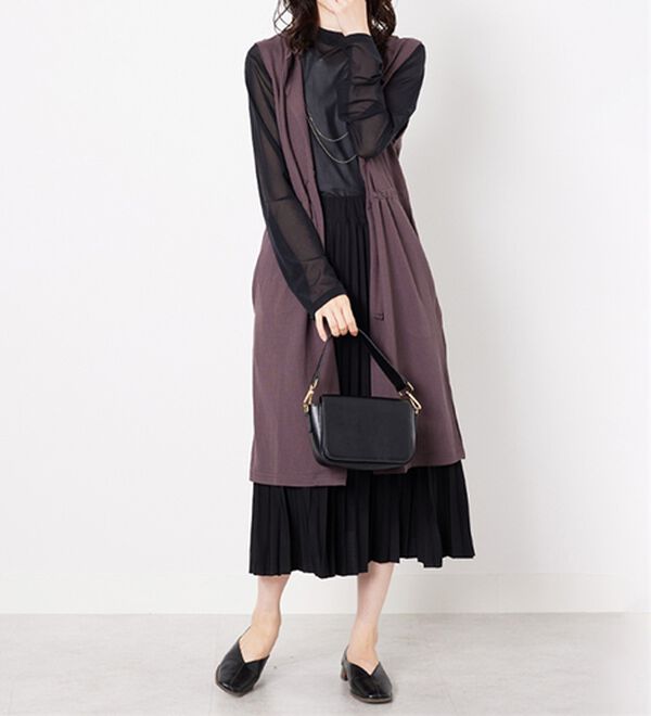 BELLUNA（ベルーナ）の「ドロスト使いポケット付ロングジレ（ジレ）」｜詳細画像