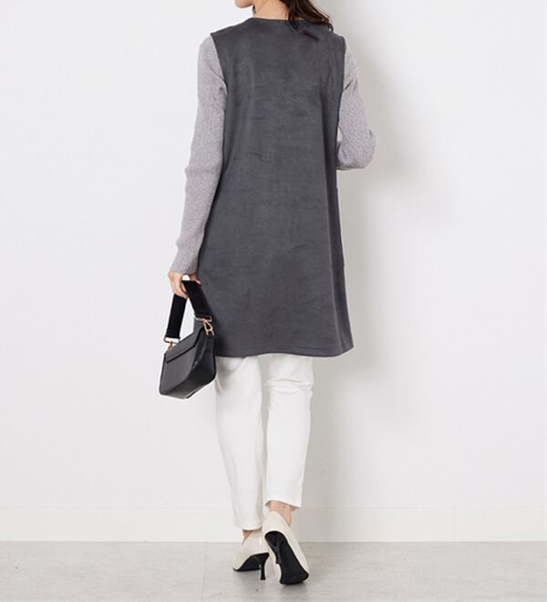 BELLUNA（ベルーナ）の「スエード調サイドボタンジャンパードレス（ジャンパースカート）」｜詳細画像