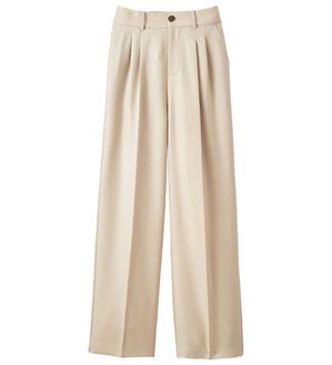 ルフラン（ルフラン）の「こ綺麗でこなれたウールライクパンツ（フルレングスパンツ）」｜アイボリー