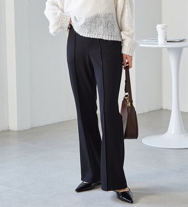 RANAN（ラナン）の「美脚見えツイルフレアーパンツ（フルレングスパンツ）」｜詳細画像