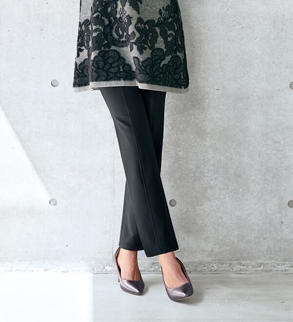 BELLUNA（ベルーナ）の「すっきり伸びる！ハイテンション美脚パンツ　ストレート（フルレングスパンツ）」｜詳細画像