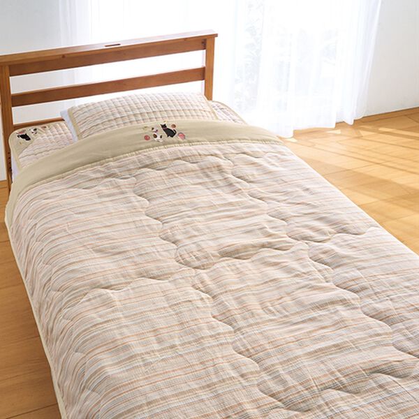 「新さわやか綿しじら刺繍入り軽寝具シリーズ（ボックスシーツ・ベッドシーツ）」｜詳細画像