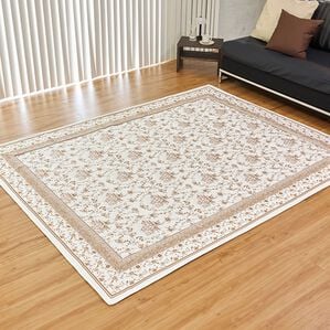 「オールシーズン対応洗えるラグ「ザフラ」（ラグ）」｜ベージュ