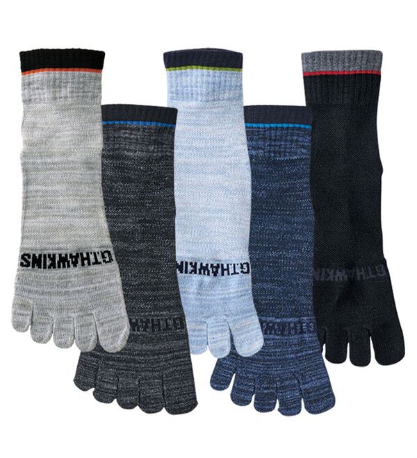 「【５足組】＜Ｇ．Ｔ．ホーキンス＞タフ設計５本指ソックス（メンズ靴下・タイツ）」｜詳細画像