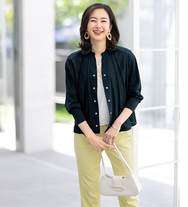 ルフラン（ルフラン）の「【２色組】透かし楊柳プルオーバー（カットソー）」｜詳細画像