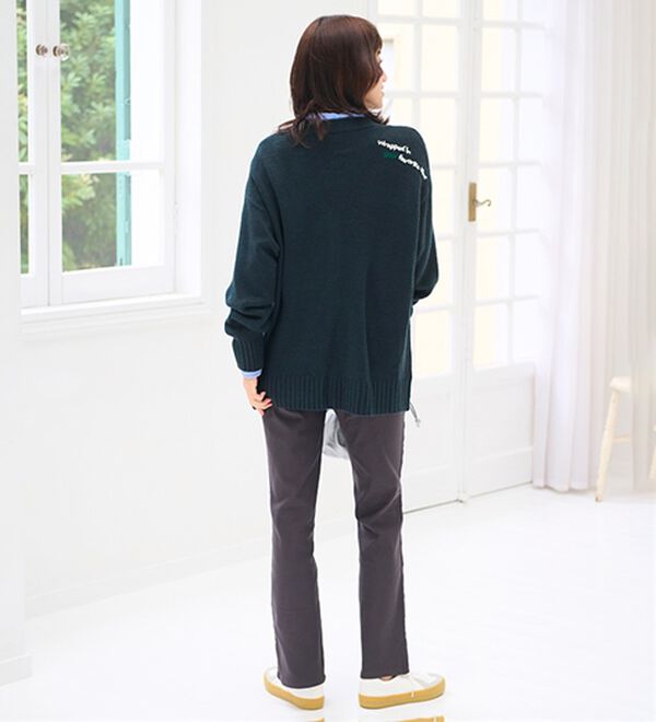 BELLUNA（ベルーナ）の「配色刺しゅう使いニットカーディガン（ニットカーディガン）」｜詳細画像