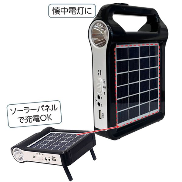 「ソーラーパネル搭載ＬＥＤライト（照明・ライト）」｜詳細画像