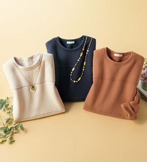 ルフラン（ルフラン）の「【３色組】ぽっかぽか＊裏ファープルオーバー（カットソー）」｜詳細画像