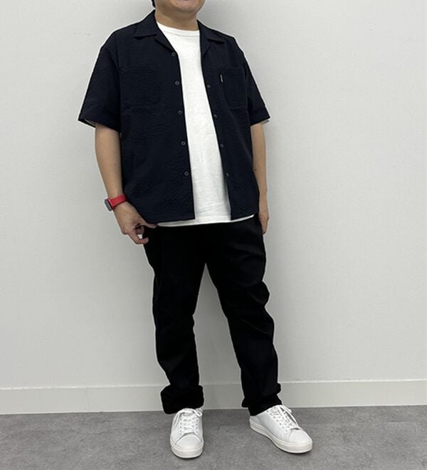 「＜ダンロップ・リファインド＞さっと羽織るサッカーシャツジャケット（メンズシャツ）」｜詳細画像