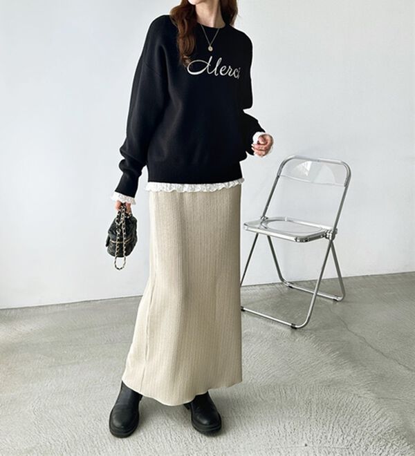 GeeRA（ジーラ）の「セルフカット美脚魅せタイトスカート（ロングスカート）」｜詳細画像