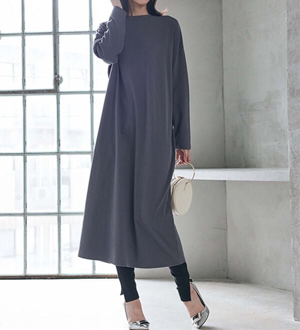 RANAN（ラナン）の「【レギンス付】＜ＢＣ＞綿１００％オーバーシルエットワンピース（その他ワンピース）」｜詳細画像