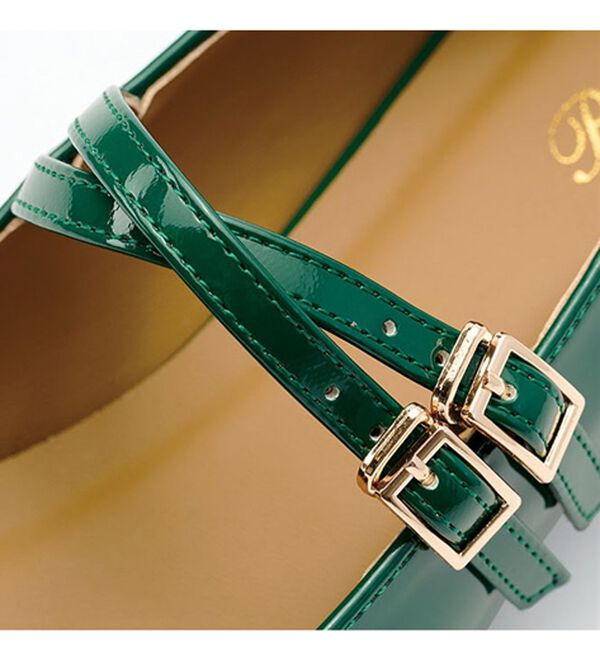 未使用 フェラガモ パンプス オードリー スエード 緑