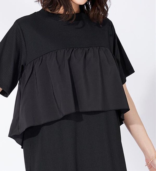 BELLUNA（ベルーナ）の「胸元フリルデザインワンピース（その他ワンピース）」｜詳細画像