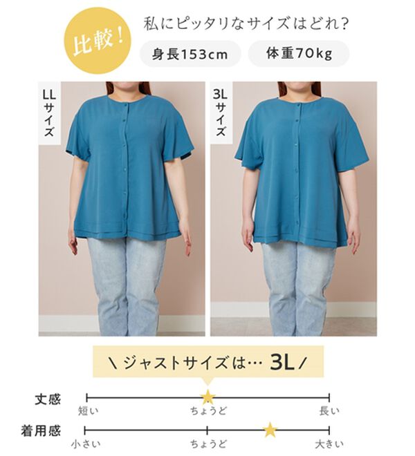 Viola e Viola（ヴィオラ エ ヴィオラ）の「さらさらＥＡＳＹ　Ａラインブラウス（チュニック）」｜詳細画像