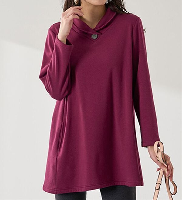 BELLUNA（ベルーナ）の「まるで着る毛布！裏ファーデザインチュニック（チュニック）」｜詳細画像