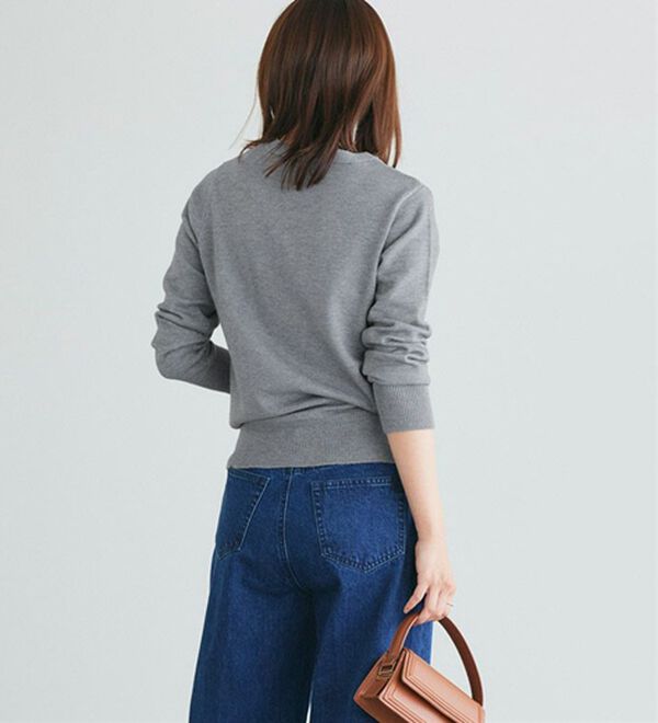 Pierrot（ピエロ）の「【Ｍ～３Ｌ】ふんわり質感プレミアムカシミヤタッチカーディガン（ニットカーディガン）」｜詳細画像