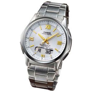 「≪ＴＶ限定★≫カシオ　ソーラー電波時計（腕時計）」｜ホワイト(文字盤ローマ数字)