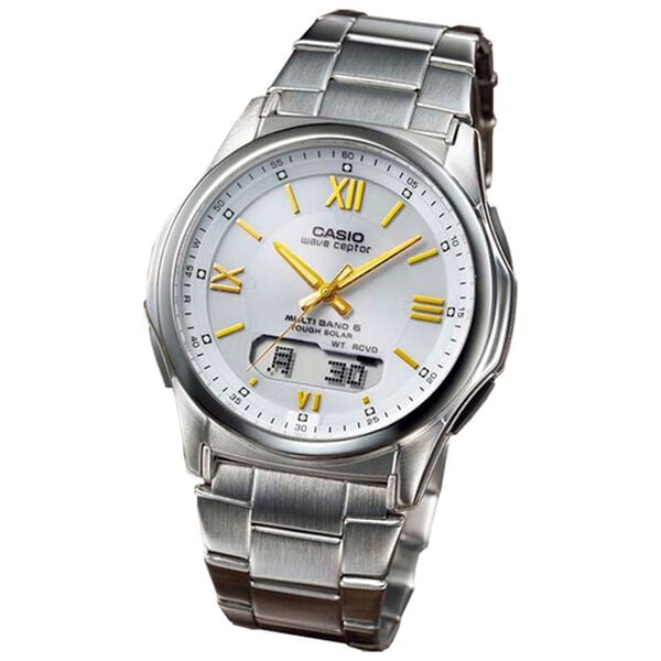 「≪ＴＶ限定★≫カシオ　ソーラー電波時計（腕時計）」｜ホワイト(文字盤ローマ数字)