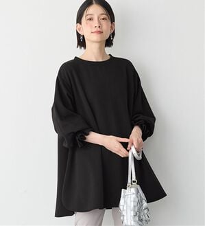 Viola e Viola（ヴィオラ エ ヴィオラ）の「裏ファー袖タックチュニック（チュニック）」｜ブラック