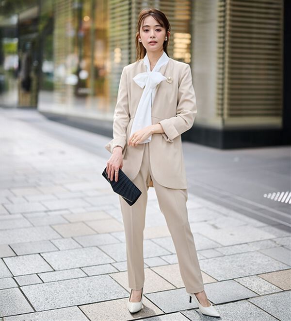 RANAN（ラナン）の「＜２点セット＞ラウンドヘムジャケットセットアップ（パンツスーツ）」｜詳細画像