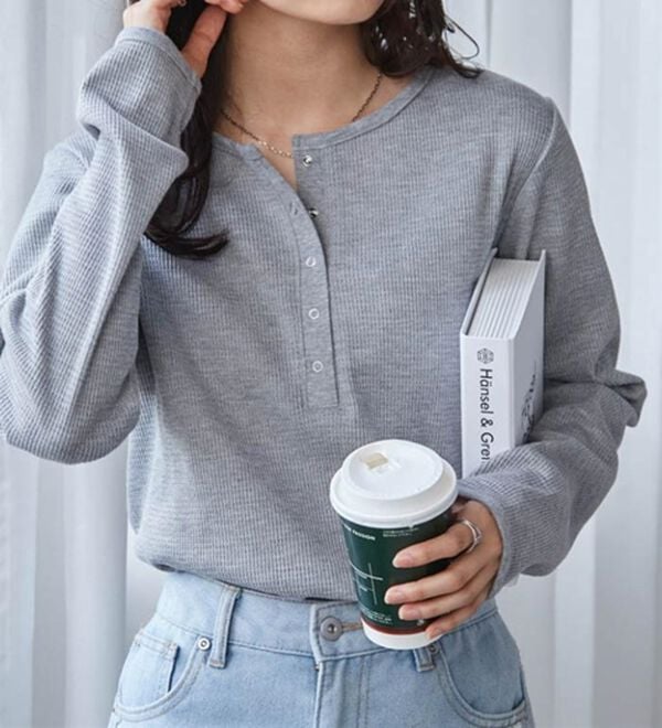 RANAN（ラナン）の「ヘンリーネックワッフルロンＴ（カットソー）」｜詳細画像