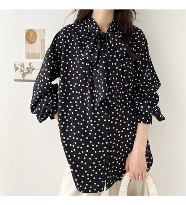 GeeRA（ジーラ）の「前後２ｗａｙボウタイブラウス（ブラウス）」｜詳細画像