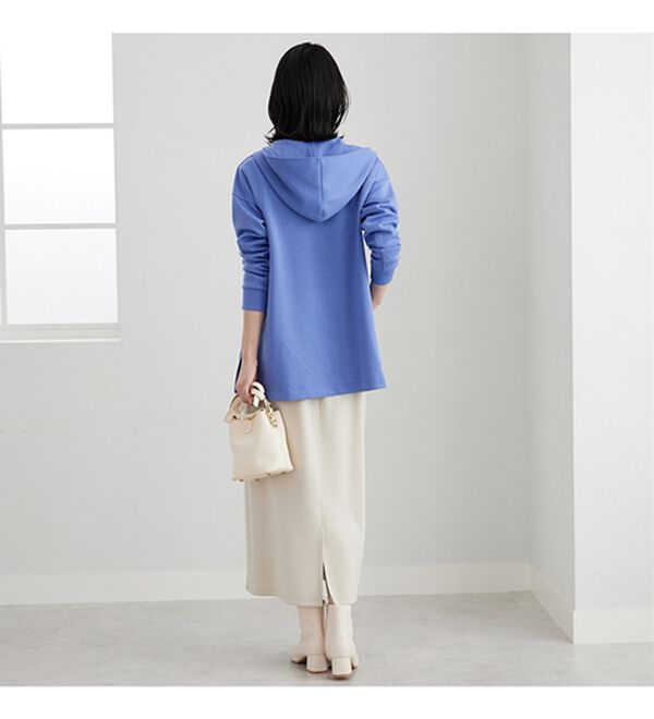 BELLUNA（ベルーナ）の「フードデザインとろみ素材ジップアップパーカー（パーカー）」｜詳細画像