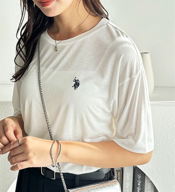 GeeRA（ジーラ）の「【Ｕ．Ｓ．　ＰＯＬＯ　ＡＳＳＮ．】スラブシアーTシャツ（Tシャツ）」｜詳細画像