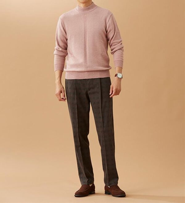 「アルパカ入りスマートセーター（メンズニット・セーター）」｜詳細画像