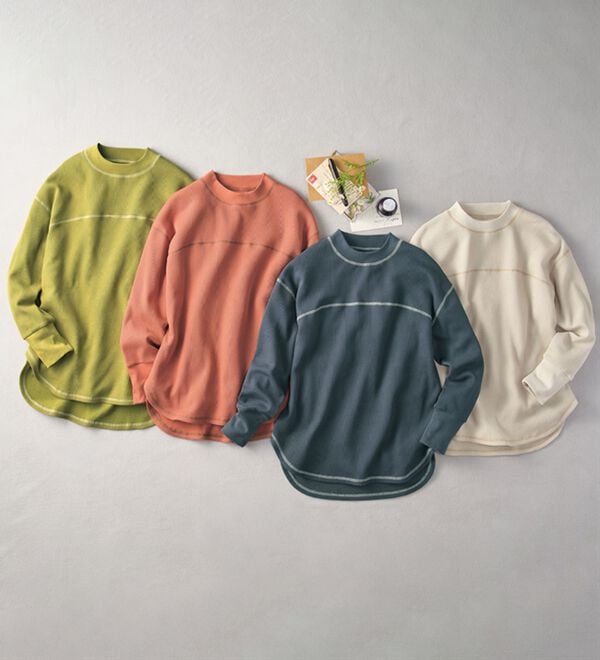 BELLUNA（ベルーナ）の「裏起毛ワッフル素材チュニック（チュニック）」｜詳細画像