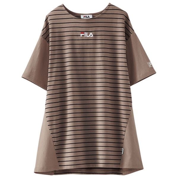 BELLUNA（ベルーナ）の「＜ＦＩＬＡ＞汗ジミ対策！配色切替ボーダープルオーバー（カットソー）」｜詳細画像