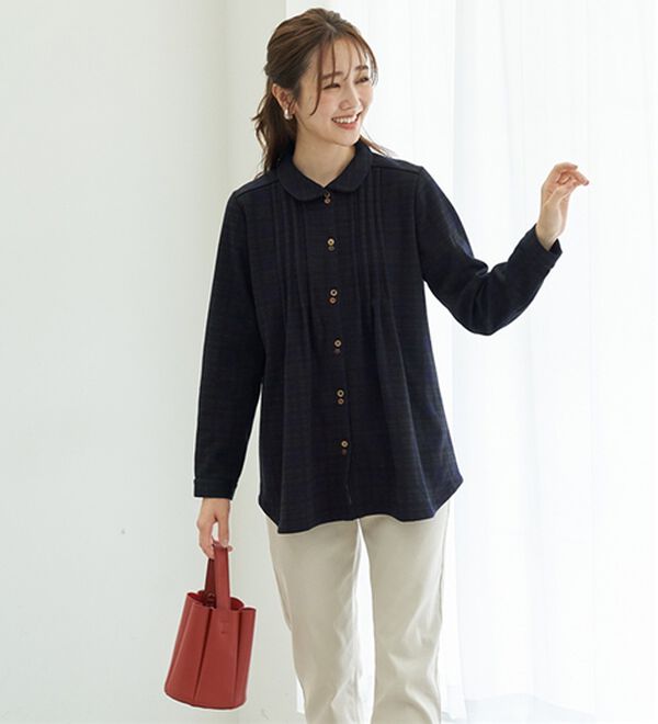 BELLUNA（ベルーナ）の「まるで着る毛布！静電防止付裏ファーブラウス（チュニック）」｜詳細画像