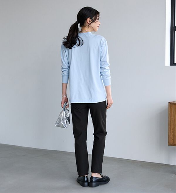 BELLUNA（ベルーナ）の「【汗ジミ対策◎】＜エアリーアイスコットン＞オーバーサイズＴシャツ【選べる袖丈】（カットソー）」｜詳細画像
