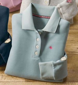 BELLUNA（ベルーナ）の「【ＰＯＬＯ　ＢＣＳ】裏起毛かのこポロシャツ（ポロシャツ）」｜サックス