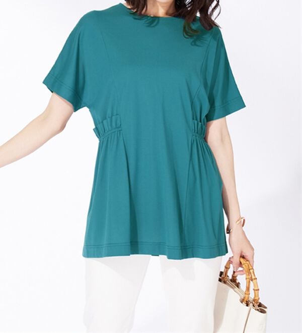 サイドギャザー使い細見えチュニック - ベルーナ【公式】