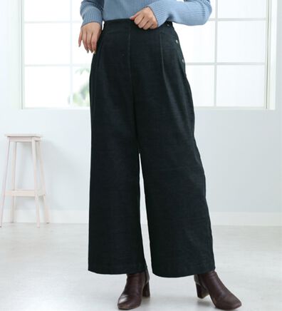 BELLUNA（ベルーナ）の「コーデュロイ素材ワイドパンツ（ワイドパンツ・ガウチョ）」