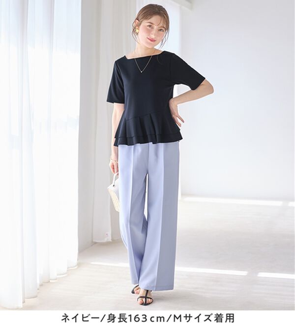 alotta（アロッタ）の「スクエアネックティアードトップス（カットソー）」｜詳細画像