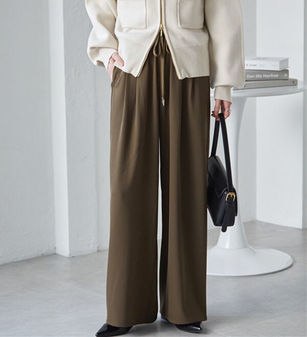 RANAN（ラナン）の「とろみ2タックイージーパンツ（フルレングスパンツ）」｜詳細画像