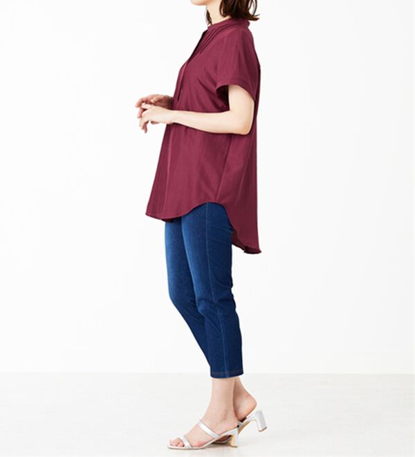 BELLUNA（ベルーナ）の「ビンテージ素材ドルマンシャツチュニック（チュニック）」｜詳細画像