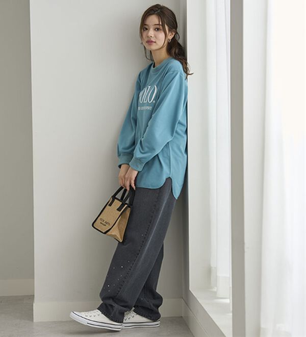 BELLUNA（ベルーナ）の「【ＰＯＬＯ　ＢＣＳ】ミニ裏毛素材デザイントップス（カットソー）」｜詳細画像