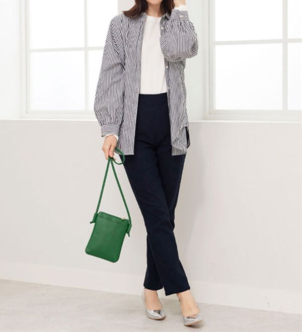 BELLUNA（ベルーナ）の「裏起毛ツイル素材ストレッチパンツ（フルレングスパンツ）」｜詳細画像