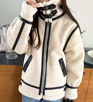 GeeRA（ジーラ）の「フェイクムートンジャケットブルゾン（ブルゾン）」