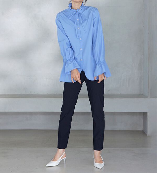 RANAN（ラナン）の「プチフリルリボン付きブラウス（ブラウス）」｜詳細画像